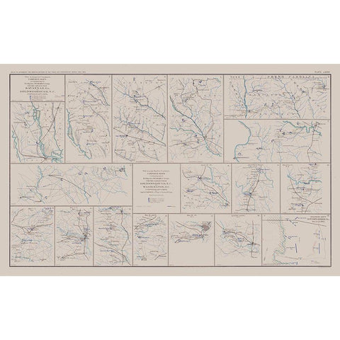 Savannah to Washington - Bien 1894 White Modern Wood Framed Art Print by Bien