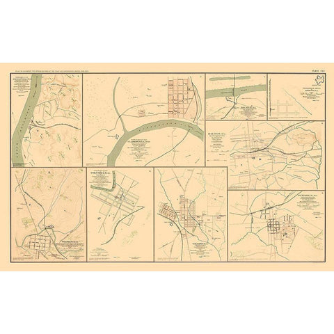 Defenses 9 Views - Bien 1894 White Modern Wood Framed Art Print by Bien