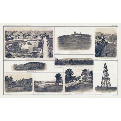 Panoramic Views Tennessee Virginia - Lamont 1894 Black Modern Wood Framed Art Print by Lamont