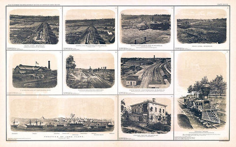 Rebel Lines Georgia Tennessee - Bien 1894 Black Ornate Wood Framed Art Print with Double Matting by Bien