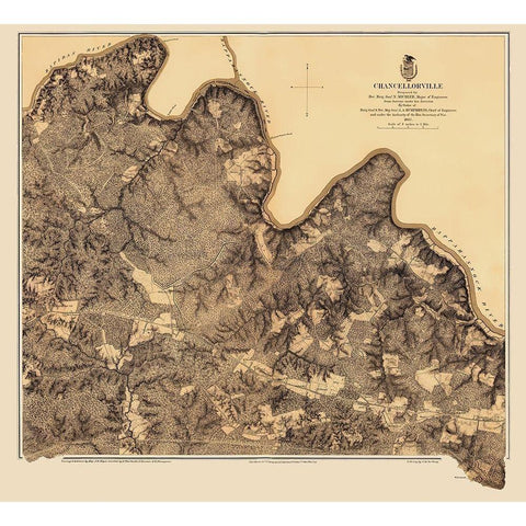 Chancellorville Virginia - Weyss 1867 Gold Ornate Wood Framed Art Print with Double Matting by Weyss