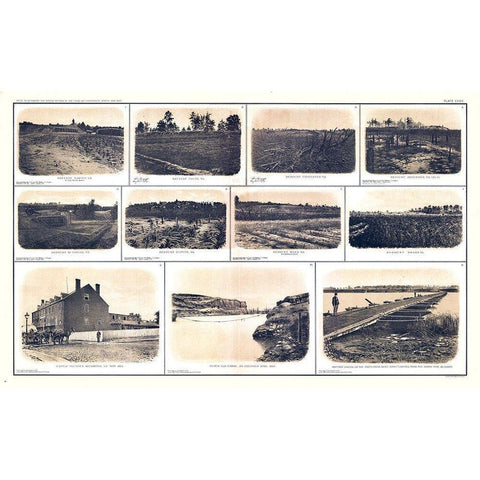 Battlefields of Virginia - Bien 1894 Black Modern Wood Framed Art Print by Bien