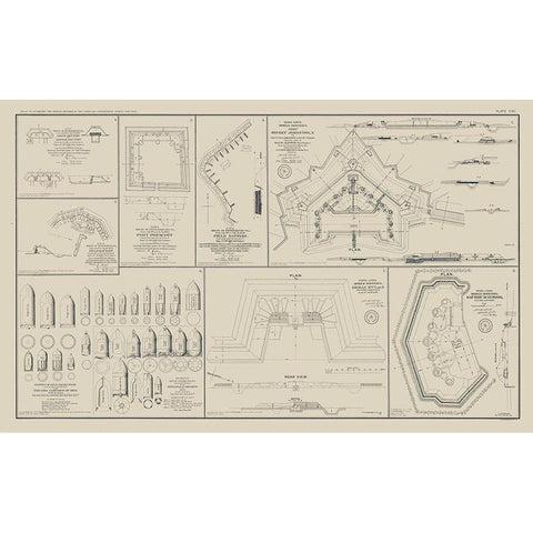 Petersburg Rebel Lines Mobile Defenses - Bien 1894 Black Modern Wood Framed Art Print by Bien