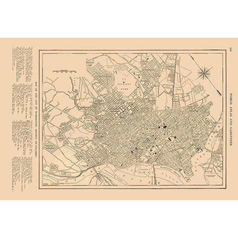 Washington DC - Reynold 1921 Gold Ornate Wood Framed Art Print with Double Matting by Reynold