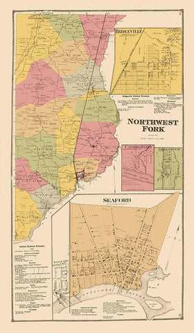 Fork, Bridgeville, Seaford Delaware Landowner Black Ornate Wood Framed Art Print with Double Matting by Beers