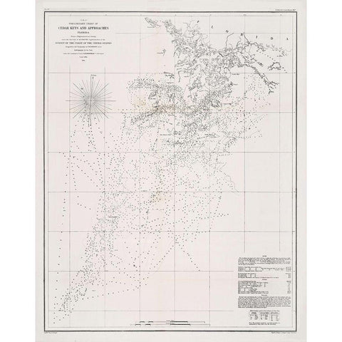 Cedar Keys - Duval 1889 Black Modern Wood Framed Art Print with Double Matting by Duval