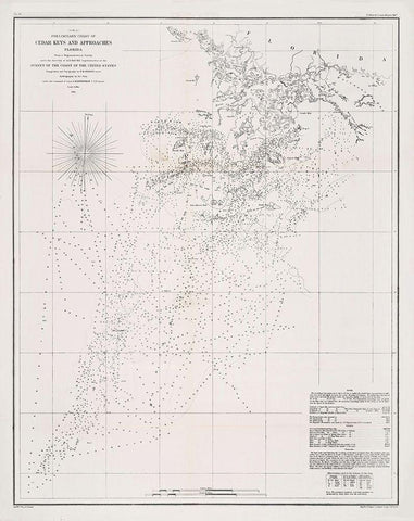 Cedar Keys - Duval 1889 Black Ornate Wood Framed Art Print with Double Matting by Duval