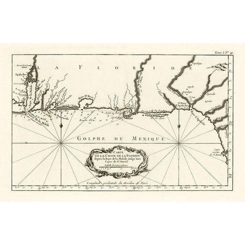 Florida - Bellin 1764  Black Modern Wood Framed Art Print by Bellin