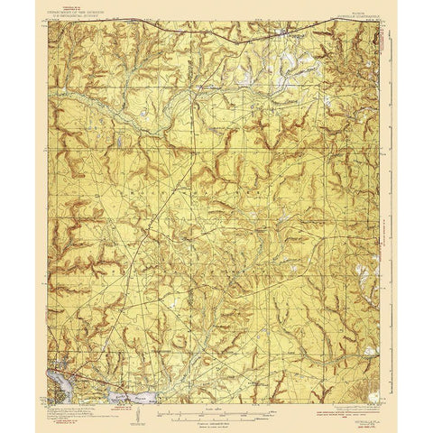 Niceville Florida Quad - USGS 1936 White Modern Wood Framed Art Print by USGS