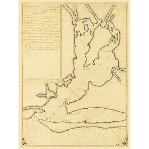 Pensacola Florida -1760 Black Modern Wood Framed Art Print with Double Matting by Unknown