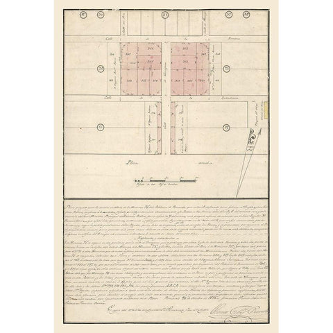 Pensacola Florida - Pintado 1813  Gold Ornate Wood Framed Art Print with Double Matting by Pintado