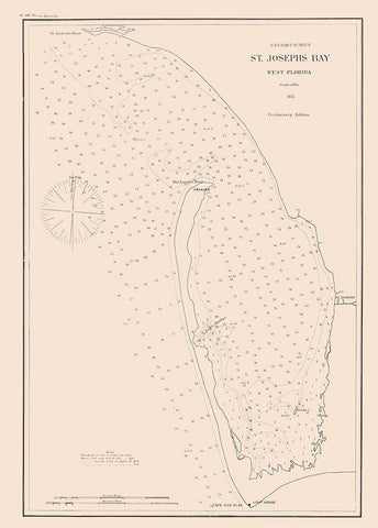 St Josephs Bay - Peters 1875 White Modern Wood Framed Art Print with Double Matting by Peters