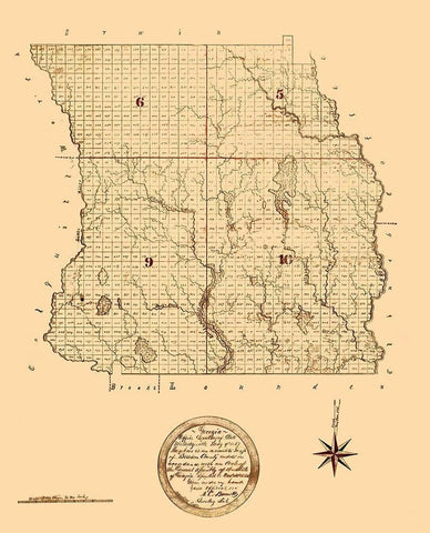 Berrien Georgia - Green 1868 White Modern Wood Framed Art Print with Double Matting by Green