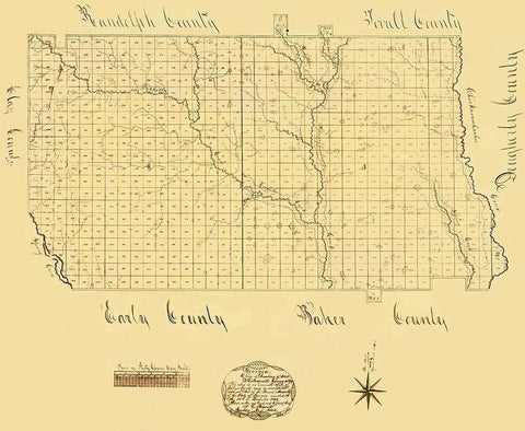 Calhoun Georgia - Secretary of State 1866 White Modern Wood Framed Art Print with Double Matting by Secretary of State