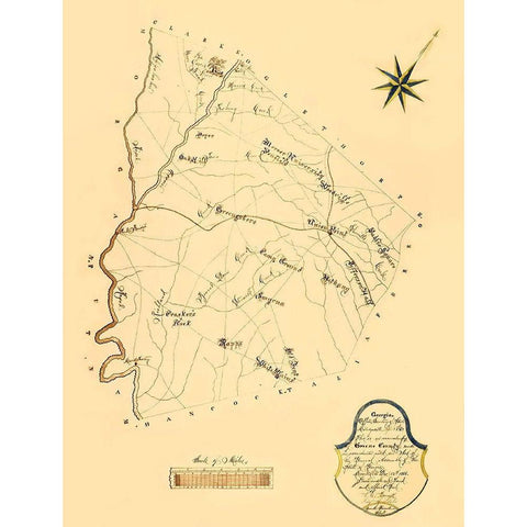 Greene Georgia - Green 1868 White Modern Wood Framed Art Print by Green