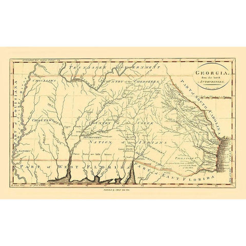 Georgia - Reid 1796 White Modern Wood Framed Art Print by Reid