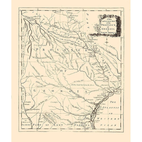 Georgia - Universal 1779  Black Modern Wood Framed Art Print with Double Matting by Universal Magazine