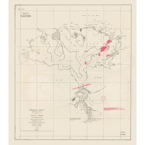 Oahu County Hawaii - Alexander 1873  Black Modern Wood Framed Art Print by Alexander