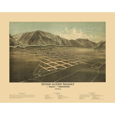 Wood River Valley Idaho - Browning 1884 Black Modern Wood Framed Art Print with Double Matting by Browning