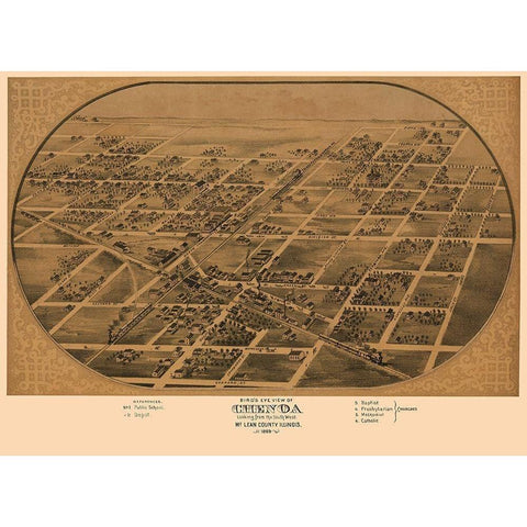 Chenoa Illinois - Ruger 1869 Black Modern Wood Framed Art Print with Double Matting by Ruger