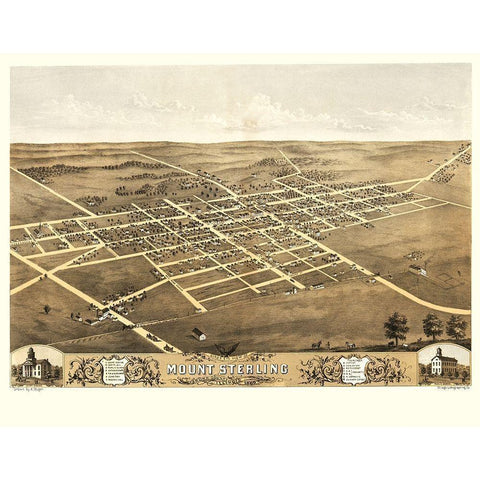 Mount Sterling Illinois - Ruger 1869 White Modern Wood Framed Art Print by Ruger