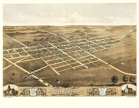 Mount Sterling Illinois - Ruger 1869 White Modern Wood Framed Art Print with Double Matting by Ruger