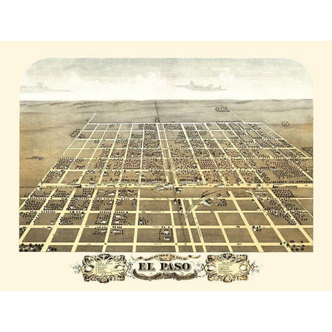 El Paso Illinois - Ruger 1869 Gold Ornate Wood Framed Art Print with Double Matting by Ruger