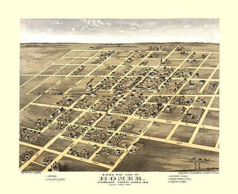 Homer Illinois - Ruger 1869 White Modern Wood Framed Art Print with Double Matting by Ruger