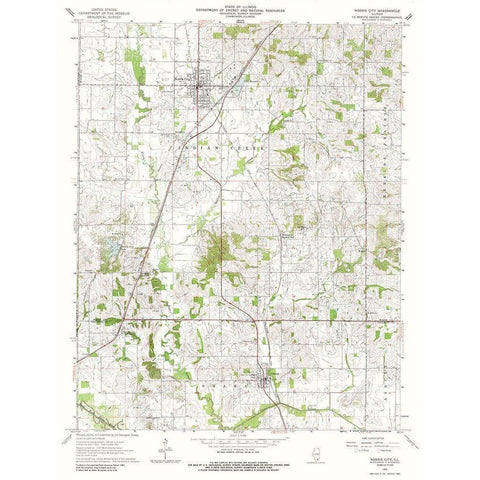 Norris City Illinois Quad - USGS 1963 Gold Ornate Wood Framed Art Print with Double Matting by USGS