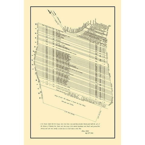 Prairie Du Pont Illinois Landowner - Rector 1808 Black Modern Wood Framed Art Print with Double Matting by Rector