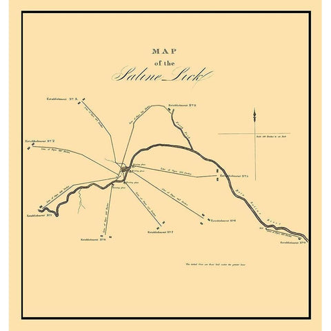 Saline Lick Illinois - Gayle 1834 White Modern Wood Framed Art Print by Gayle