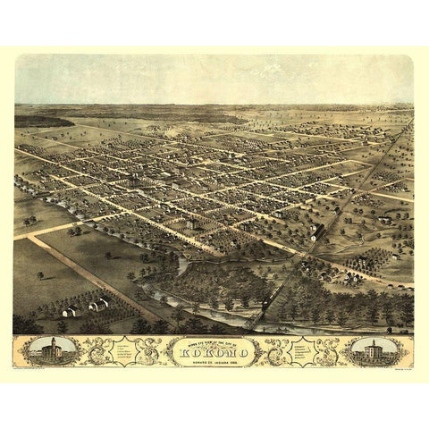 Kokomo Indiana - Ruger 1868 White Modern Wood Framed Art Print by Ruger