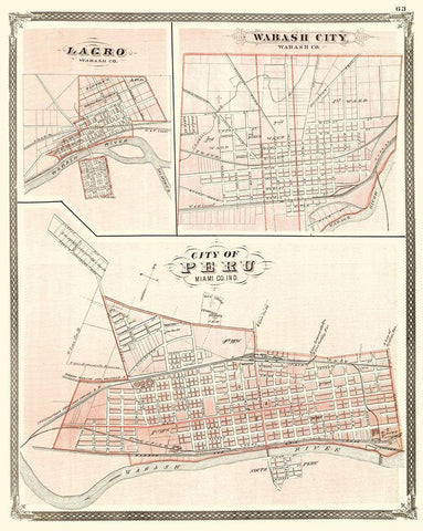 Peru Indiana - Baskin 1876 Black Ornate Wood Framed Art Print with Double Matting by Baskin