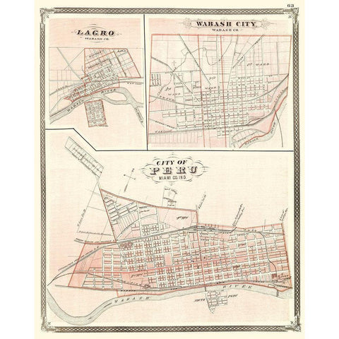 Peru Indiana - Baskin 1876 Black Modern Wood Framed Art Print by Baskin