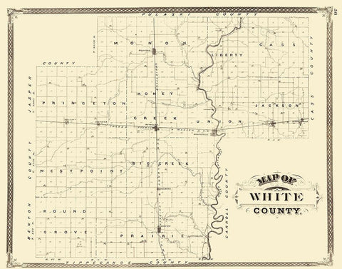 White Indiana Landowner - Baskin 1876 Black Ornate Wood Framed Art Print with Double Matting by Baskin