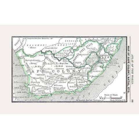 North Africa - Alden 1886 Gold Ornate Wood Framed Art Print with Double Matting by Alden