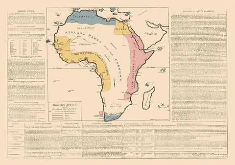 Africa - Le Sage 1801 Black Ornate Wood Framed Art Print with Double Matting by Le Sage