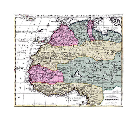 Nigeria Guinea  Africa - De Lisle Black Ornate Wood Framed Art Print with Double Matting by De L''isle