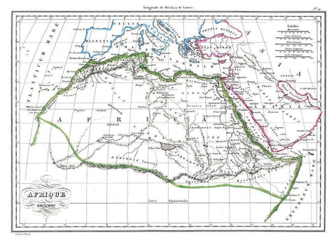 Ancient Africa - Thierry Black Ornate Wood Framed Art Print with Double Matting by Thierry