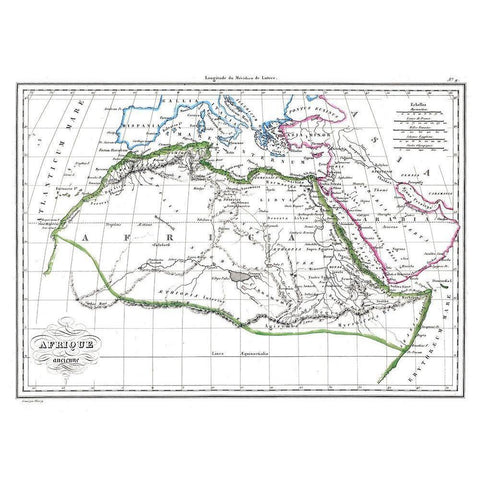 Ancient Africa - Thierry Gold Ornate Wood Framed Art Print with Double Matting by Thierry