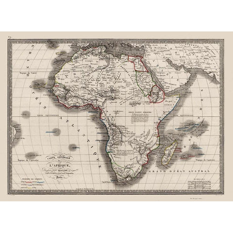 Africa - Monin 1839 White Modern Wood Framed Art Print by Monin