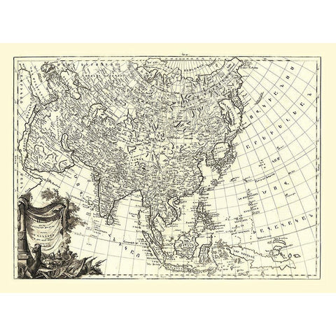 Asia - Endasian 1787 Black Modern Wood Framed Art Print by Endasian