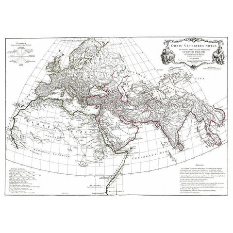 Europe Asia - DAnville 1799 White Modern Wood Framed Art Print by D'' Anville