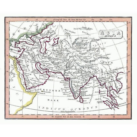 Ancient Asia - Fenner 1830 Gold Ornate Wood Framed Art Print with Double Matting by Fenner