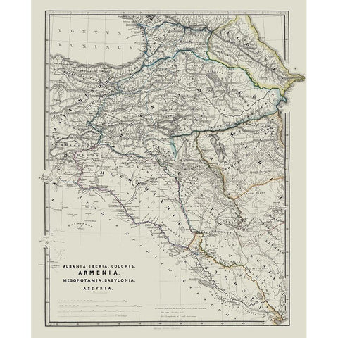 Asia Armenia Mesopotamia Babylonia Assyria White Modern Wood Framed Art Print by Spruner