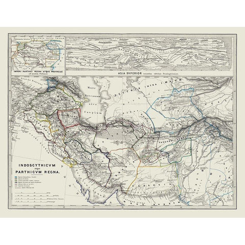 Asia Superior - Spruner 1865 Gold Ornate Wood Framed Art Print with Double Matting by Spruner