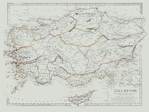 Asia Minor - Baldwin 1830 White Modern Wood Framed Art Print with Double Matting by Baldwin