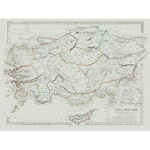 Asia Minor - Baldwin 1830 Black Modern Wood Framed Art Print by Baldwin