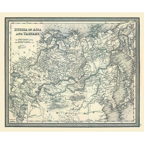 Russia in Asia Tartary - Tanner 1836 Gold Ornate Wood Framed Art Print with Double Matting by Tanner