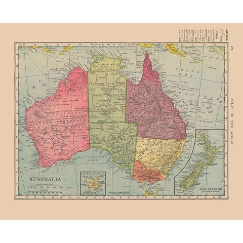 Australia - Hammond 1910 White Modern Wood Framed Art Print by Hammond